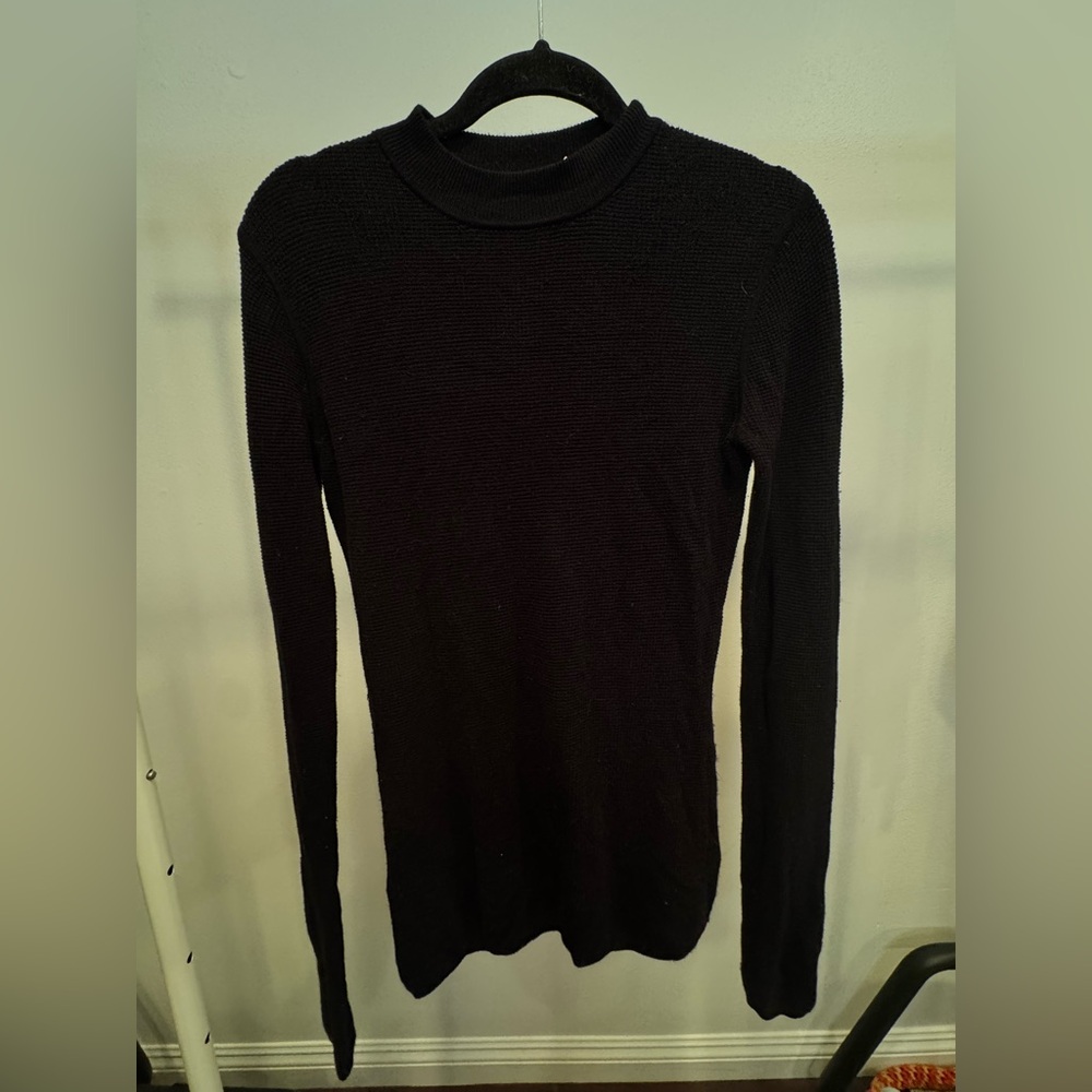 Alexander Wang Ligh Long Sleeve Waffle Knit Sweater